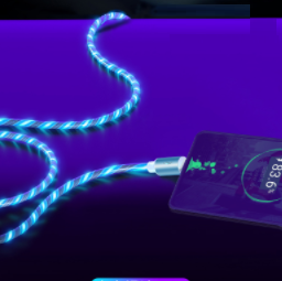 오토모듬 엠비언트효과 LED 발광 휴대폰 충전케이블 안드로이드 아이폰 C타입 5PIN