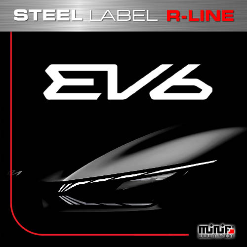 미니에프 MFSL145 - EV6 R-LINE STEEL LABEL / 메탈 스틸 주차번호판