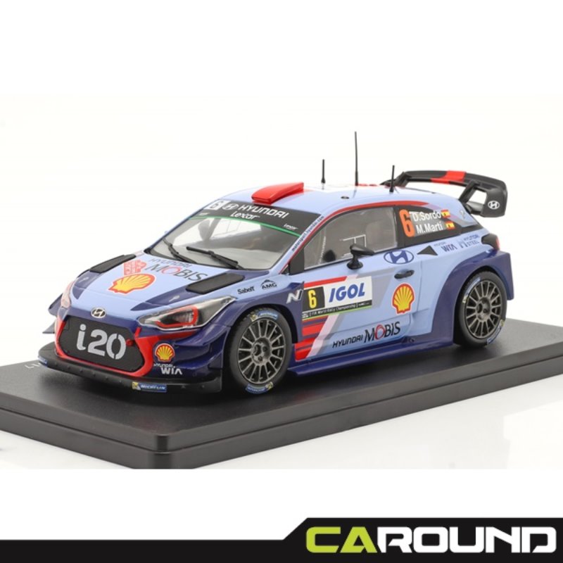 오토모듬 Hachette 1:24 현대 i20 쿠페 WRC No.6 프랑스 랠리 2017 - 다니 소르도