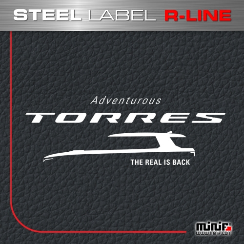 오토모듬 MFSL147- TORRES R-LINE STEEL LABEL(토레스 메탈 주차번호판)