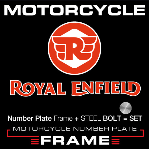 오토모듬 MFMC11- ROYAL ENFIELD 3 LINE + BOLT 번호판 플레이트