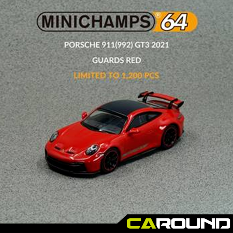 오토모듬 미니챔프64 1:64 포르쉐 911(992) GT3 - 가즈 레드