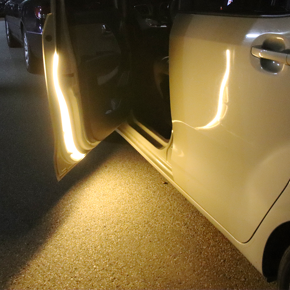 오토모듬 자동차 LED 면발광 국산 워닝 도어라이트 웰컴 도어스팟 비상 경고 경광등 1M