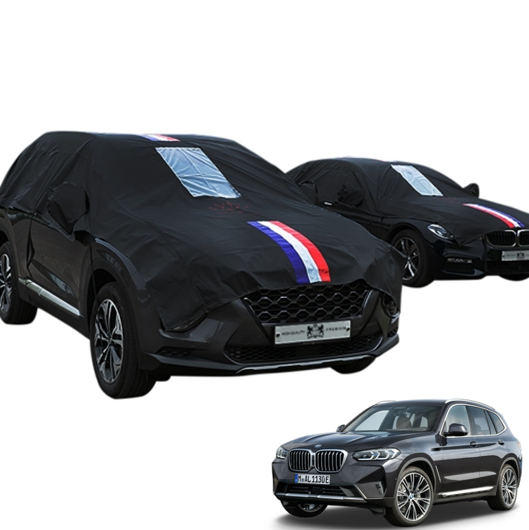오토모듬 BMW X3 VIP 블랙 삼선띠 하프 상단바디 자동차커버 이물질방지 차량보호 스크래치방지