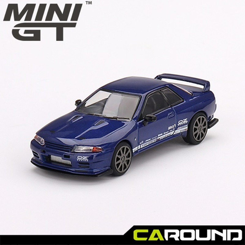 오토모듬 미니지티(589) 1:64 닛산 스카이라인 GT-R 탑 시크릿 VR32 - 메탈릭 블루