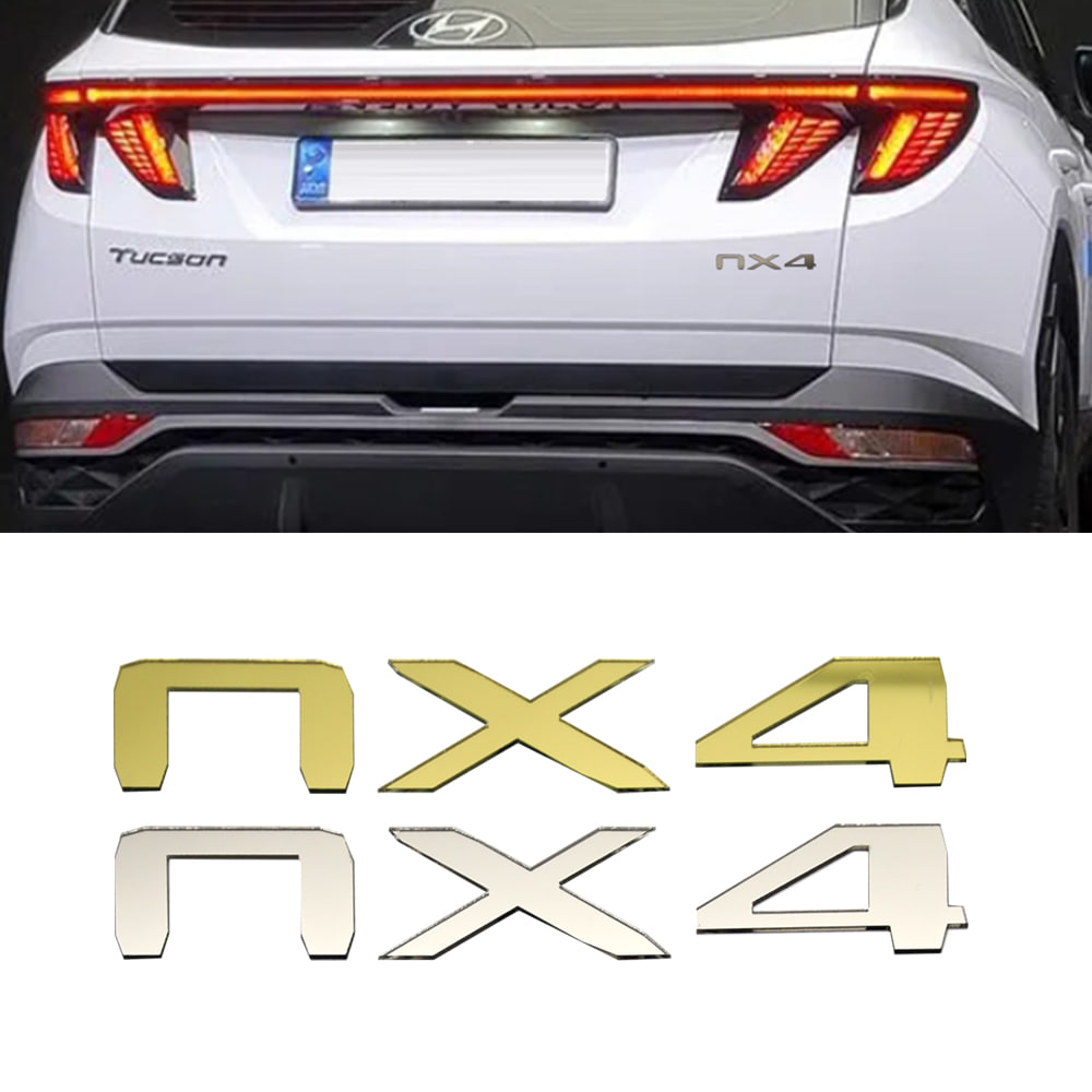 오토모듬 현대 투싼 NX4 아크릴 레터링 엠블럼 스티커 뱃지