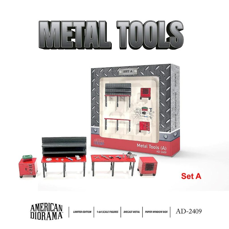 오토모듬 아메리칸 디오라마(AD-2409) 1:64 Metal Tools – Set A