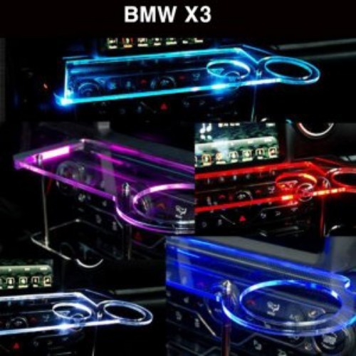 오토모듬 ArtX BMW X3 2018이전 USB 5V LED 2단 차량용 무중력테이블 컵홀더 식탁 자동차 선반 핸드폰 거치대 수납용품