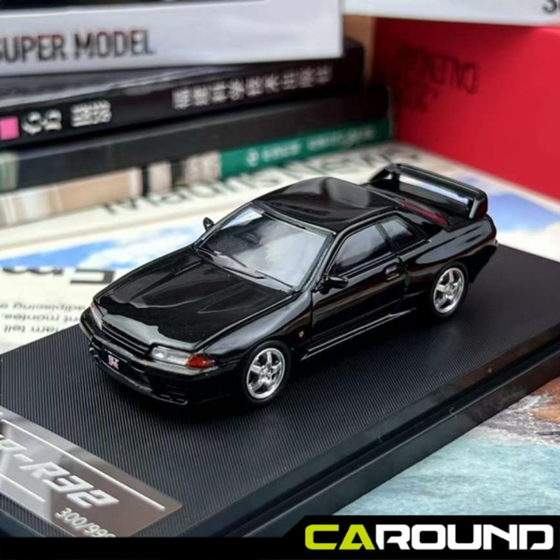 오토모듬 Super Model 1:64 닛산 스카이라인 GT-R (R32) 블랙 (후드 오픈)