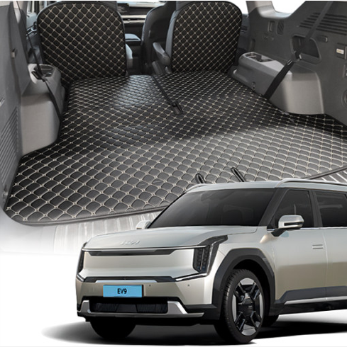 오토모듬 이지핏 EV9 트렁크매트 퀄팅 자동차 가죽 차박