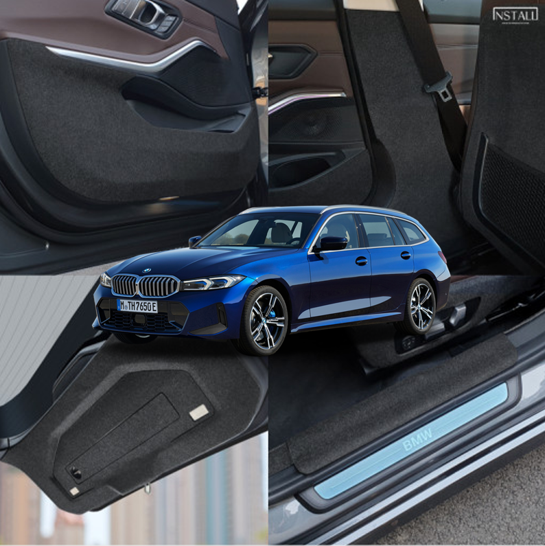 오토모듬 BMW 3시리즈 투어링 (G21/2019-2023) 스크래치 방지 도어커버 글러브박스 카울사이드 1열시트사이드 안전벨트 트렁크