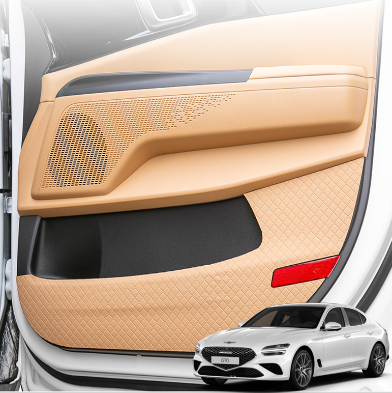 오토모듬 제네시스 G70 VIP 편한 리무진 엠보 순정형 가죽 차량용 도어커버 스크래치방지 커버(4P)