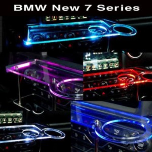 오토모듬 ArtX BMW 뉴 7시리즈 2023~ USB 5V LED 2단 차량용 무중력테이블 컵홀더 식탁 자동차 선반 핸드폰 거치대 수납용품