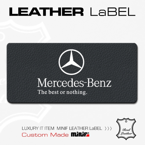 오토모듬 MFLOG 30 - Mercedes-Benz LEATHER LABEL 벤츠 엠블럼 레터링 가죽 주차알림판 전화번호판 주차번호판