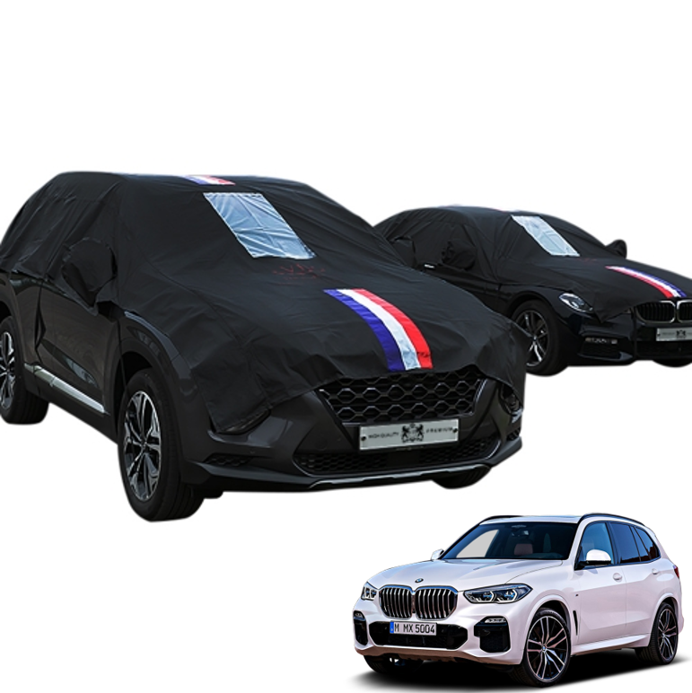 오토모듬 BMW X5 VIP 블랙 삼선띠 하프 상단바디 자동차커버 이물질방지 차량보호 스크래치방지