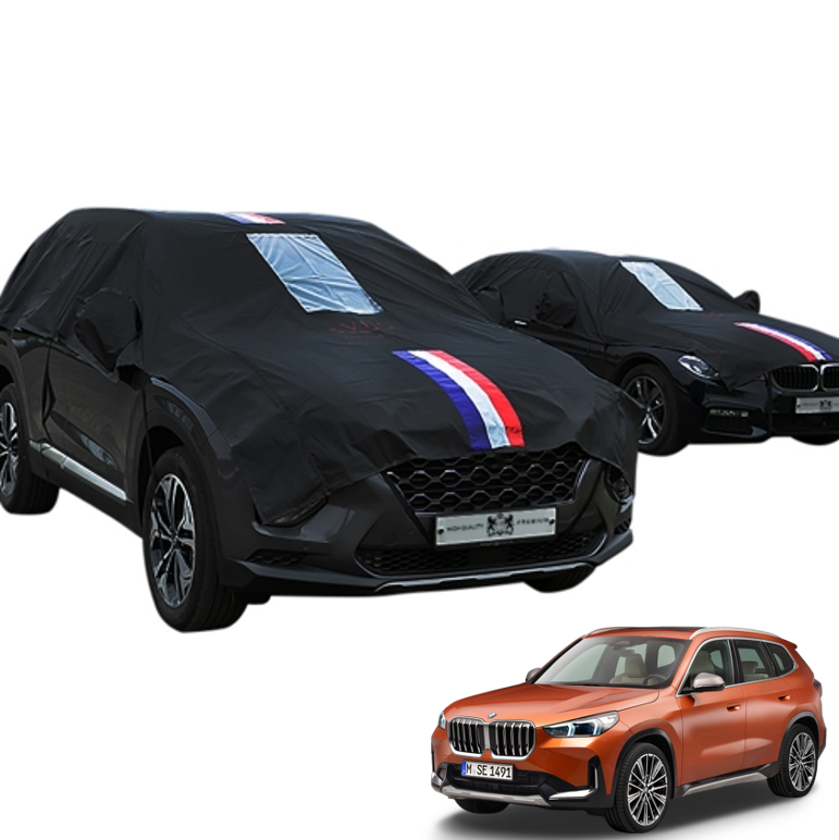 오토모듬 BMW X1 VIP 블랙 삼선띠 하프 상단바디 자동차커버 이물질방지 차량보호 스크래치방지