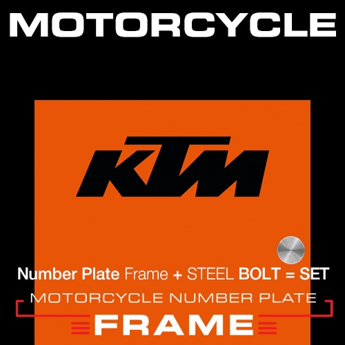 오토모듬 MFMC15 - KTM 3LINE + BOLT SET 모터사이클 넘버 플레이트 + 번호판볼트(3개1세트)