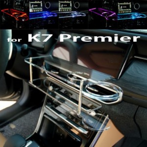 K7 프리미어 LED 센터 클리어 2단 차량용 무중력 테이블 컵홀더 스마트폰 핸드폰 거치대