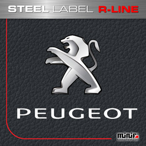 MFSL124 - 2019 PEUGEOT R-LINE STEEL LABEL/ 주차번호판