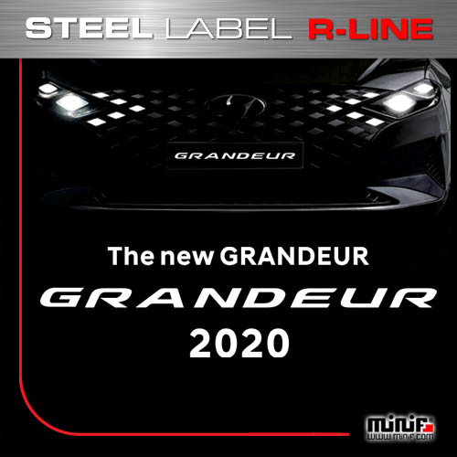 미니에프 MFSL129 - 2020 GRANDEUR R-LINE LABEL/ 주차번호판