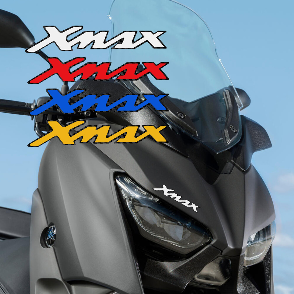 라인컷 야마하 XMAX 엑스맥스 로고 카본 반사 2중 스티커 2개 1세트