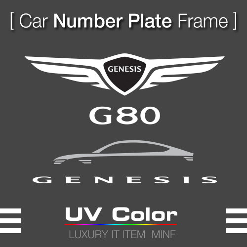 미니에프 MUNP15 - G80 Number Plate Frame 무타공 번호판 가드 G80