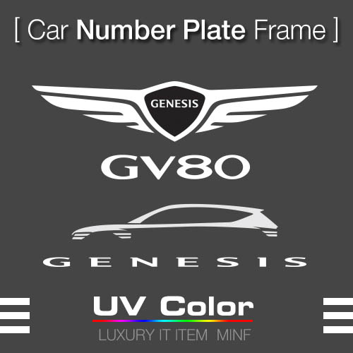미니에프 MUNP09 - GV80 Number Plate Frame 무타공 번호판 가드 GV80