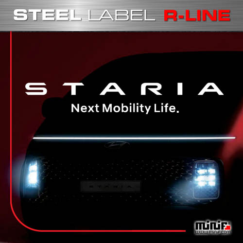 미니에프 MFSL142 - STARIA R-LINE STEEL LABEL / 메탈 스틸 주차번호판