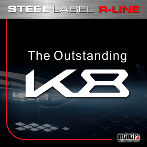 미니에프 MFSL141 - K8 R-LINE STEEL LABEL / 메탈 스틸 주차번호판