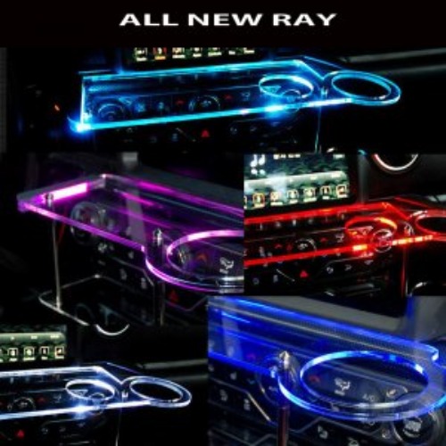 오토모듬 ArtX 더뉴 레이(RAY) USB 5V LED 2단 차량용 무중력테이블 컵홀더 식탁 자동차 선반 핸드폰 거치대 수납용품