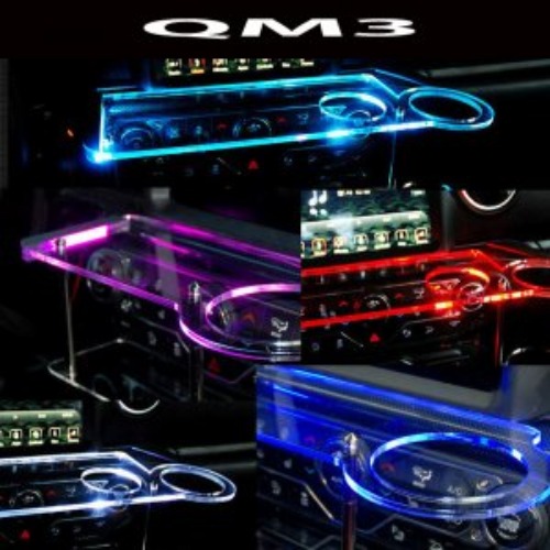 오토모듬 ArtX QM3 USB 5V LED 2단 차량용 무중력테이블 컵홀더 식탁 자동차 선반 핸드폰 거치대 수납용품