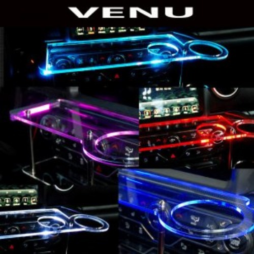 오토모듬 ArtX 베뉴(VENU) USB 5V LED 2단 차량용 무중력테이블 컵홀더 식탁 자동차 선반 핸드폰 거치대 수납용품