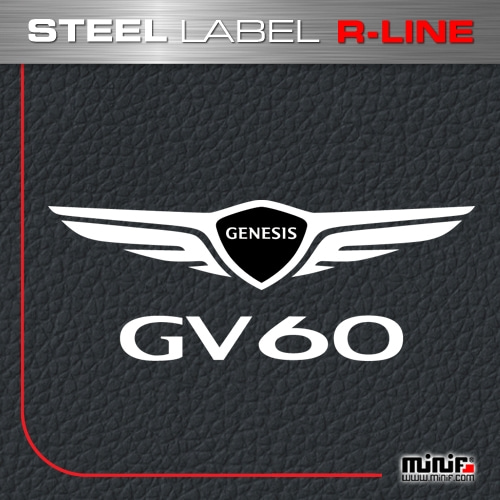 오토모듬 MFSL146 - GV60 R-LINE STEEL LABEL / 메탈 스틸 주차번호판
