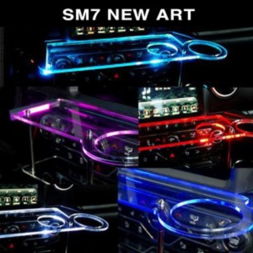 오토모듬 ArtX SM7 뉴아트 SM7(구형) USB 5V LED 2단 차량용 무중력테이블 컵홀더 식탁 자동차 선반 핸드폰 거치대 수납용품