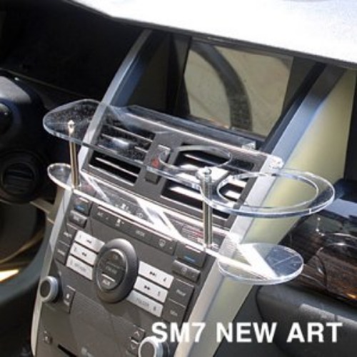 오토모듬 ArtX SM7 뉴아트 SM7(구형) 센터 클리어 2단 차량용 무중력테이블 컵홀더 스마트폰 핸드폰 거치대