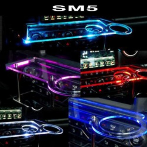 오토모듬 ArtX SM5 임프레션 USB 5V LED 2단 차량용 무중력테이블 컵홀더 식탁 자동차 선반 핸드폰 거치대 수납용품