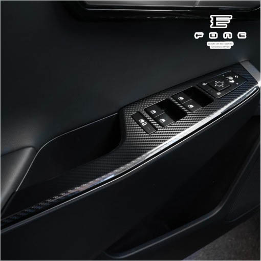 오토모듬 포원 기아 EV6 윈도우 스위치 패널 카본 래핑 스티커 몰딩 차량 실내 튜닝 용품