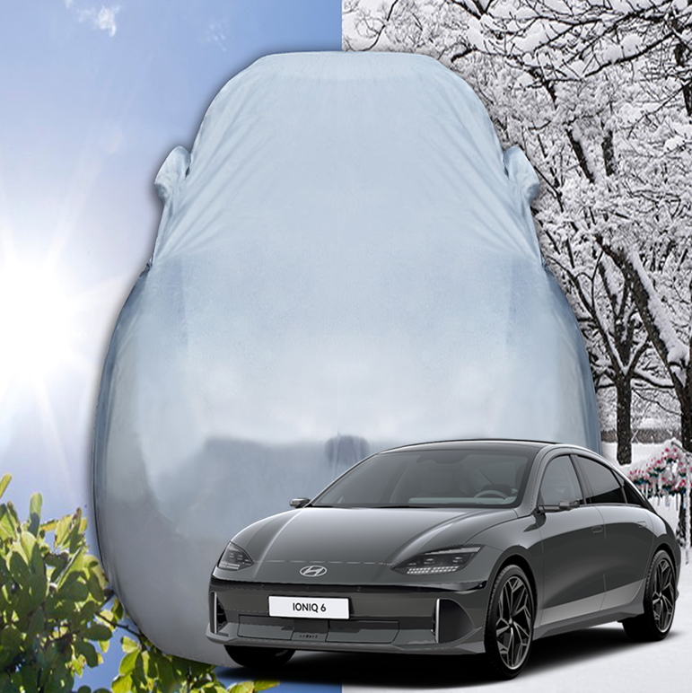 오토모듬 현대 아이오닉6 메이빈 초경량 바디커버 숨쉬는 오염물질 자외선 차단 자동차커버(보관가방 증정)