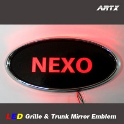 오토모듬 ArtX 넥쏘 NEXO 순정교체형 LED 트렁크 미러 엠블럼(엠블렘)