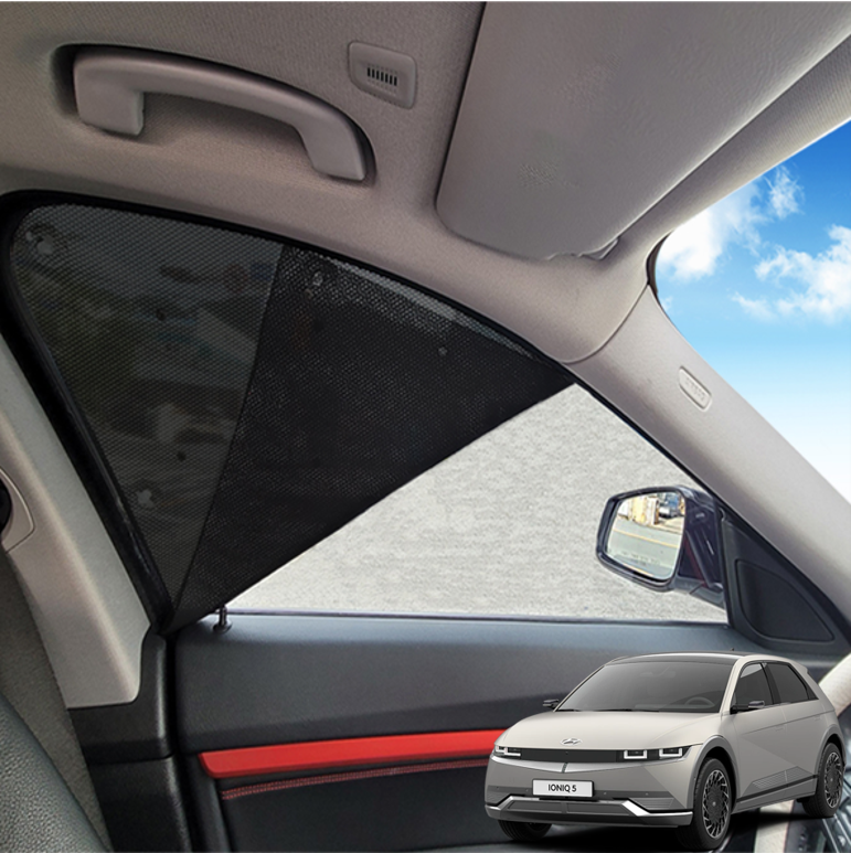 오토모듬 현대 아이오닉5 맞춤형 햇빛가리개 듀얼메쉬 차량용 자외선차단 가림막 차박커튼 캠핑암막(1열 2열 3열 앞창 뒷창)
