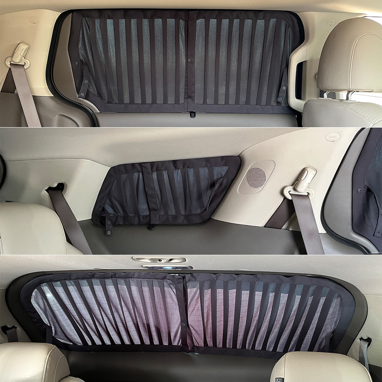 오토모듬 4세대 카니발 KA4 맞춤형 SOV 리무진 자외선차단 사생활보호 VIP 커튼(2열+3열+트렁크 5P 구성)